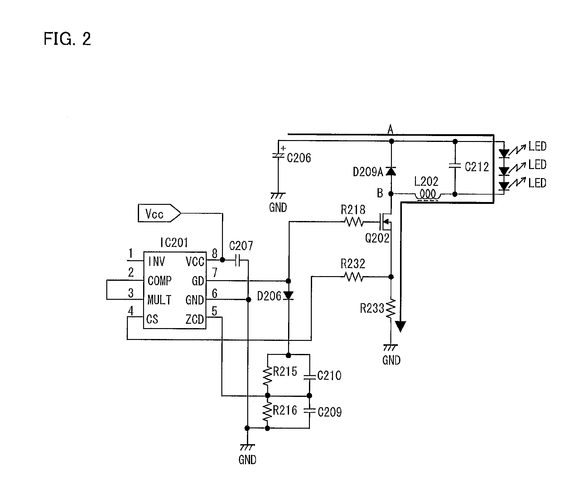 LED drive circuit and LED driving method