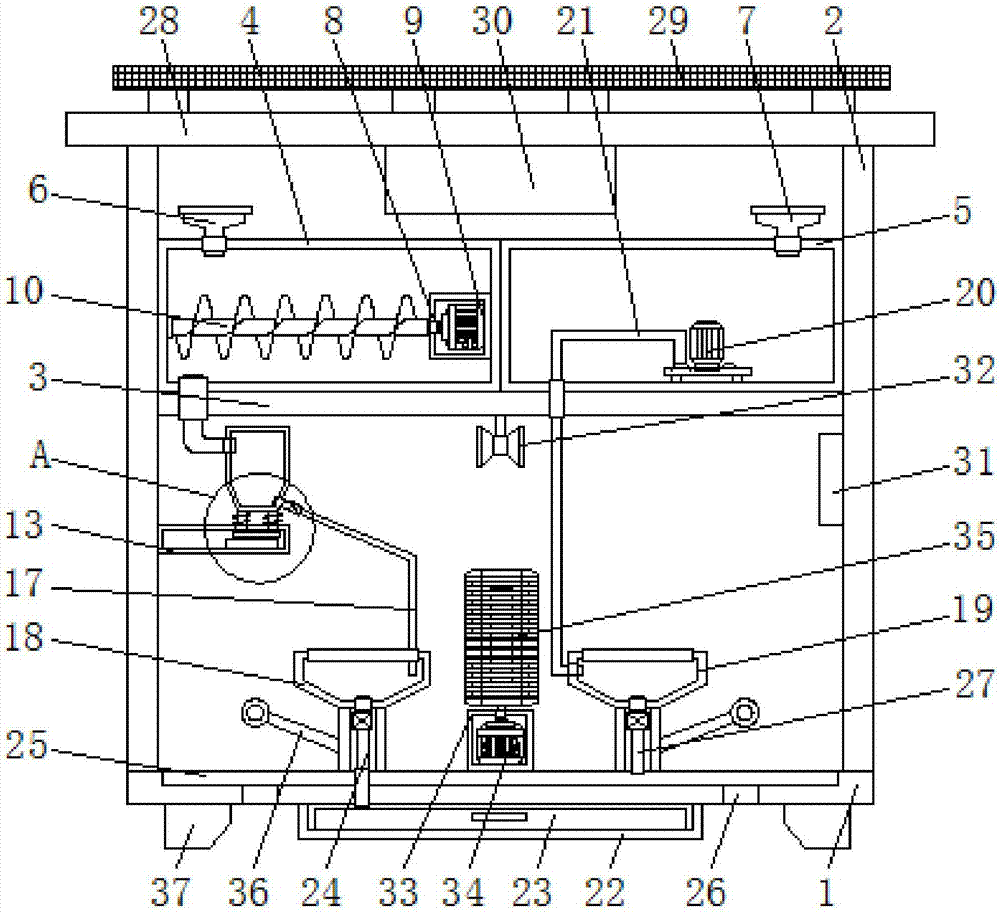 Feed feeding device for livestock breeding