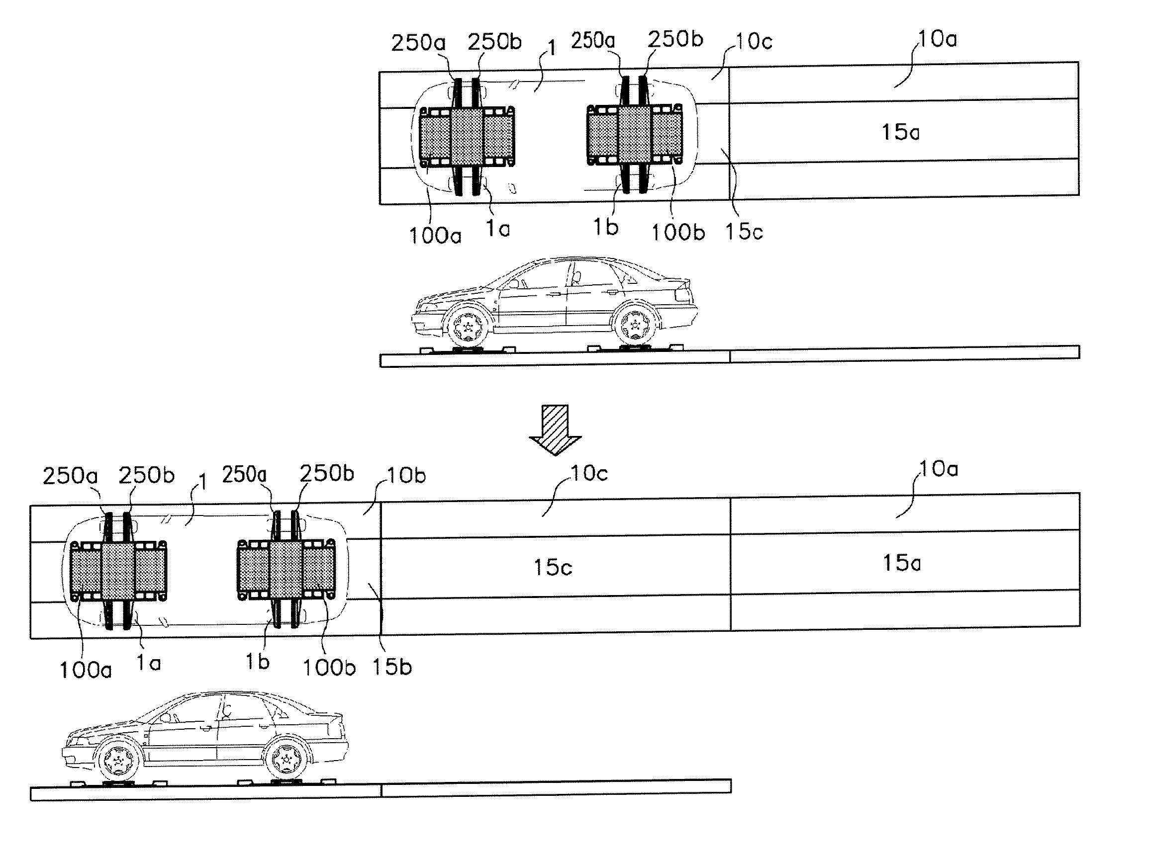 Apparatus For Transporting A Motor Vehicle In A Parking System