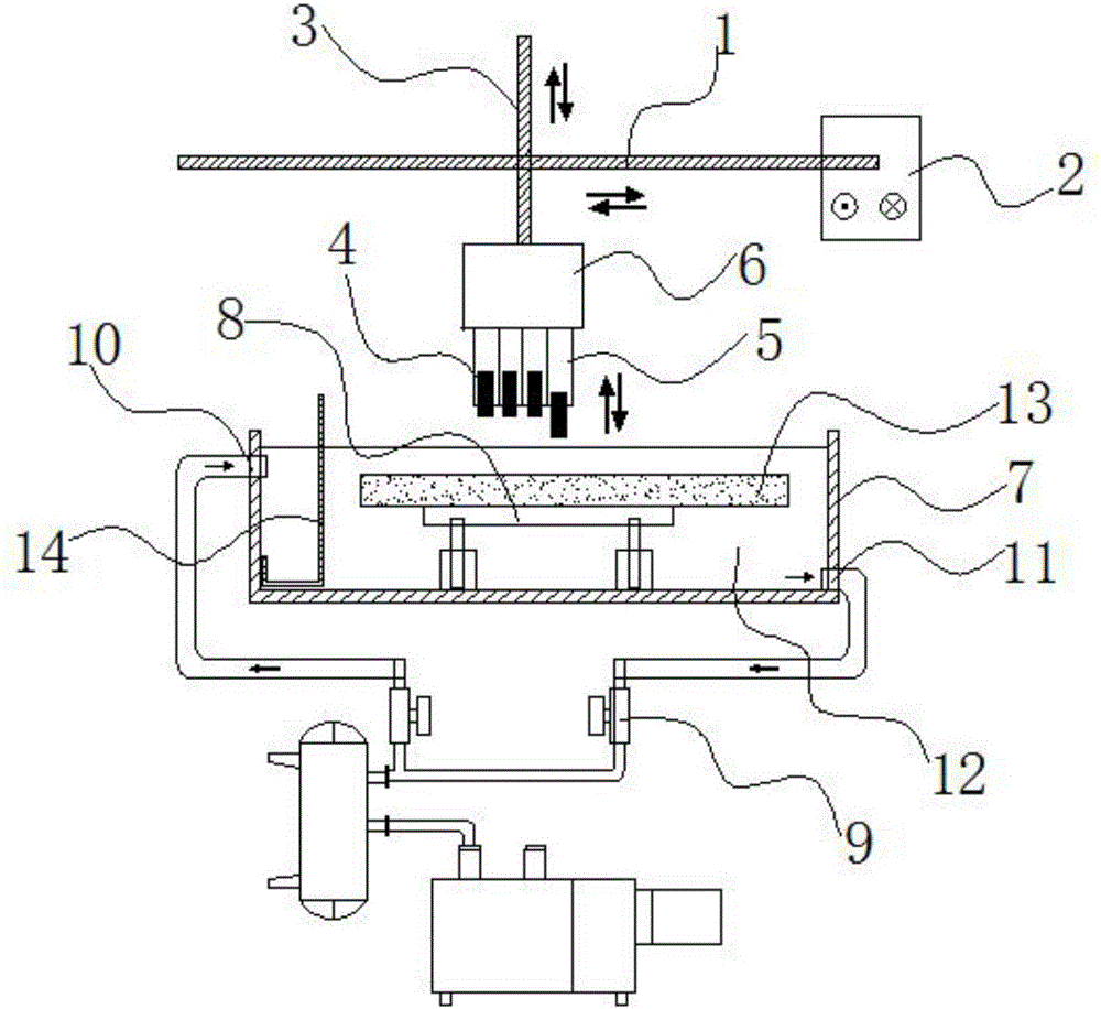 Automatic ultrasonic scanning method and device for die steel