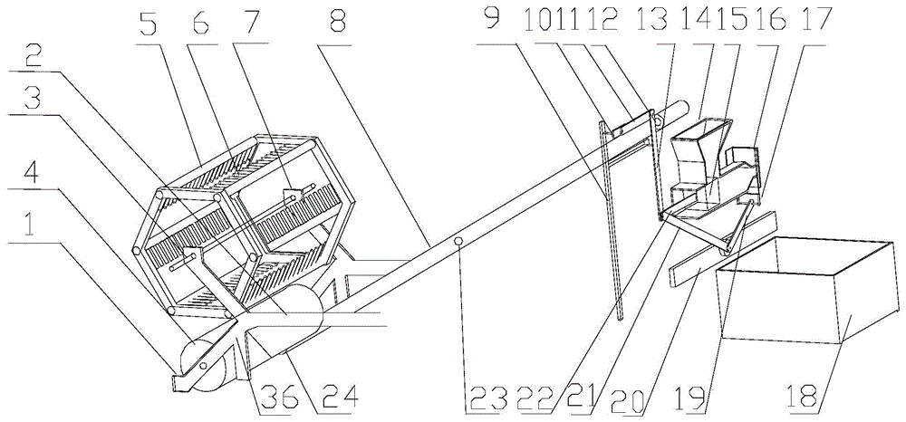 Device for crushing, collecting and briquetting ginger straw