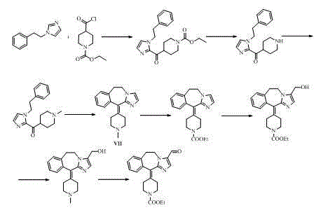 Alcaftadine intermediate and synthetic method for alcaftadine