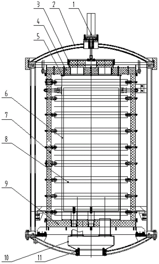 Vertical type vacuum debinding furnace