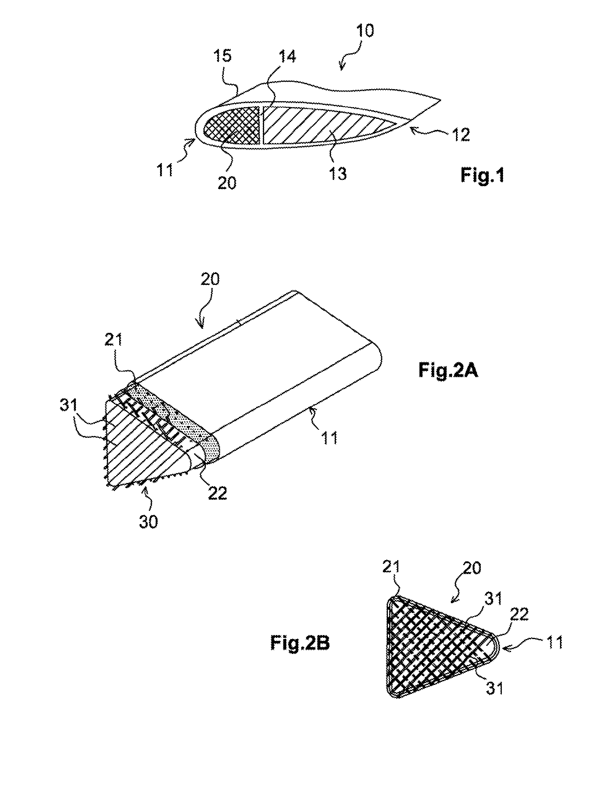 Energy absorption device for aircraft structural element