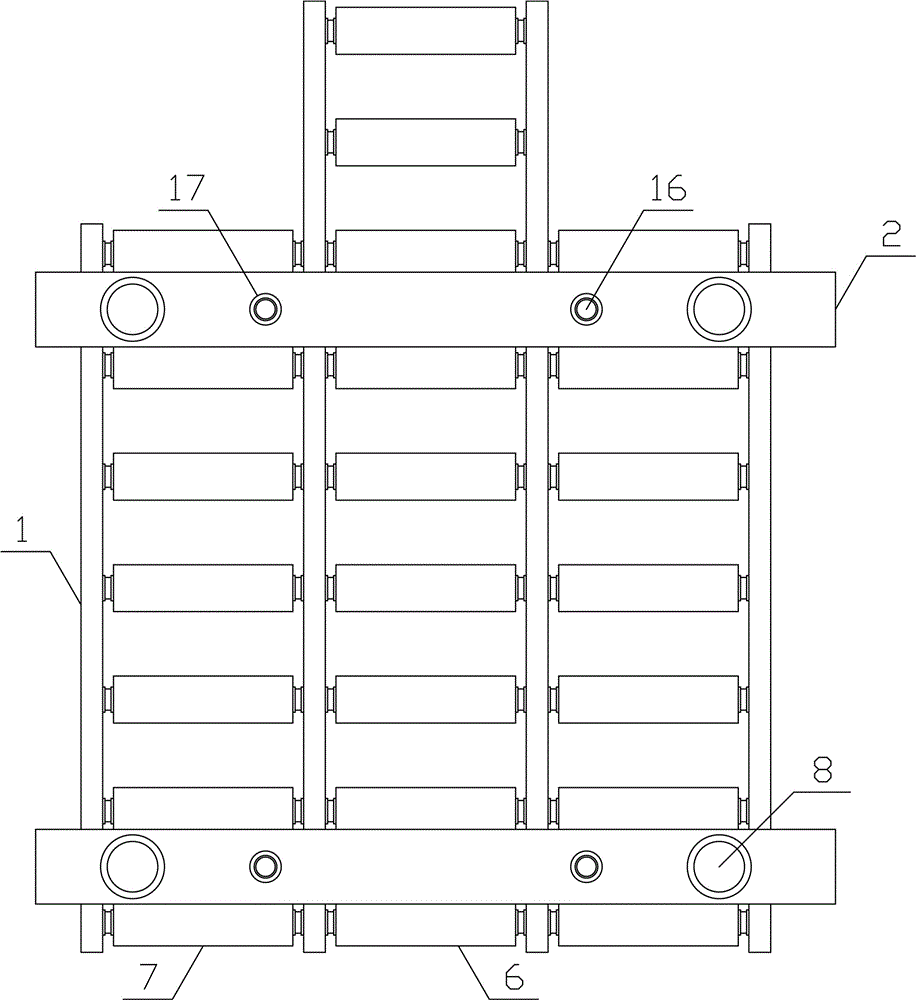 Proximate matter transversely-moving conveying device