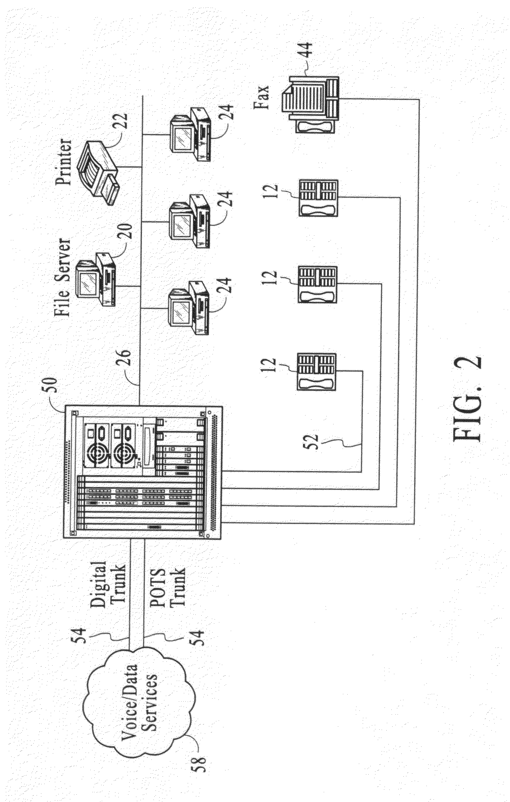 Systems and methods for voice and data communications including a network drop and insert interface for an external data routing resource