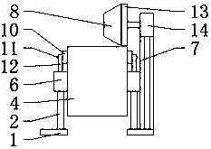 A packaging bag sealing device