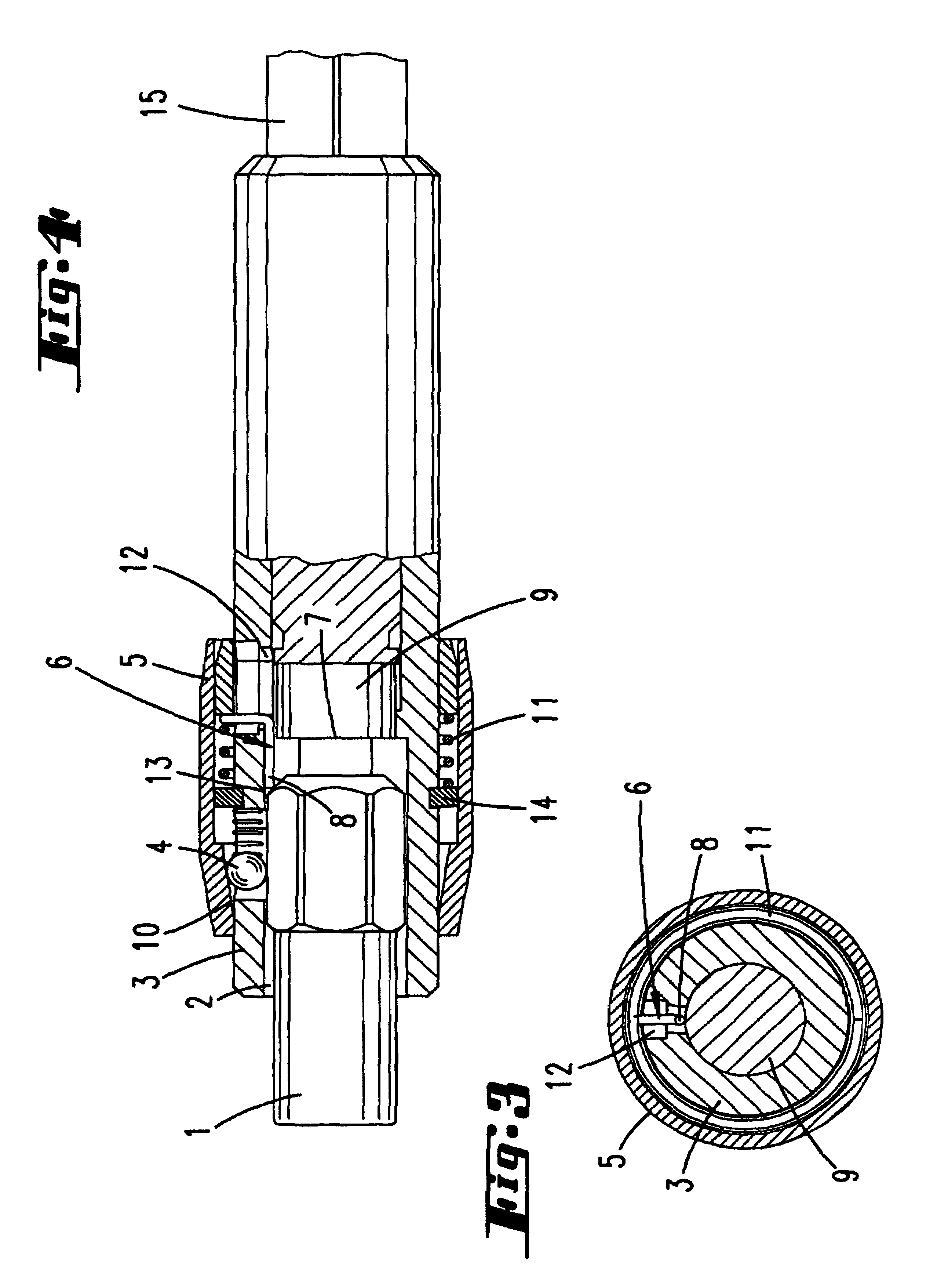 Chuck for receiving tools operated by rotating around the axis thereof