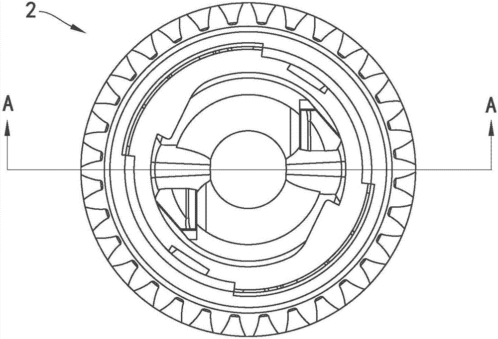 Rotation driving force receiving head, driving force transfer component and processing box