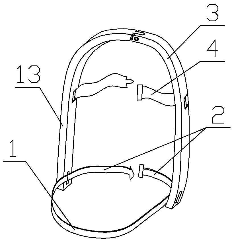 Backward walking back vision equipment