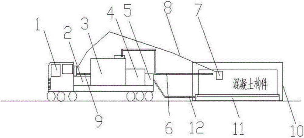 Movable type device for constant temperature and humidity standard maintenance of concrete member