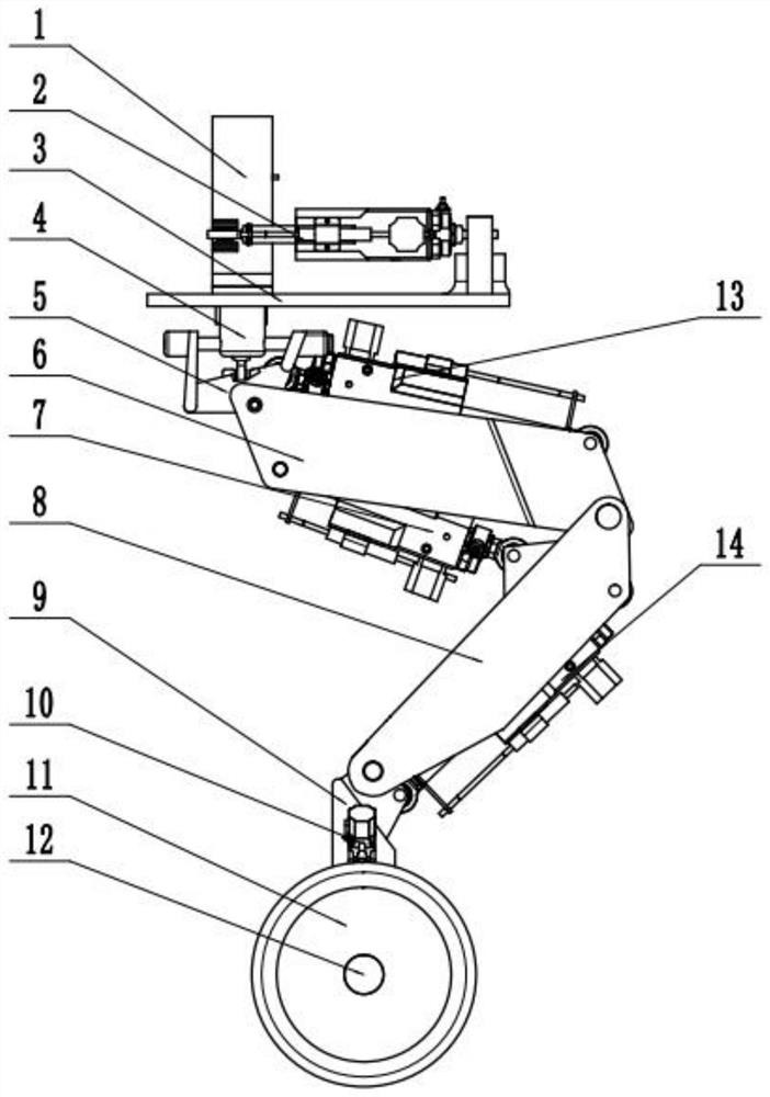 High-flexibility seven-degree-of-freedom wheel-foot robot leg structure