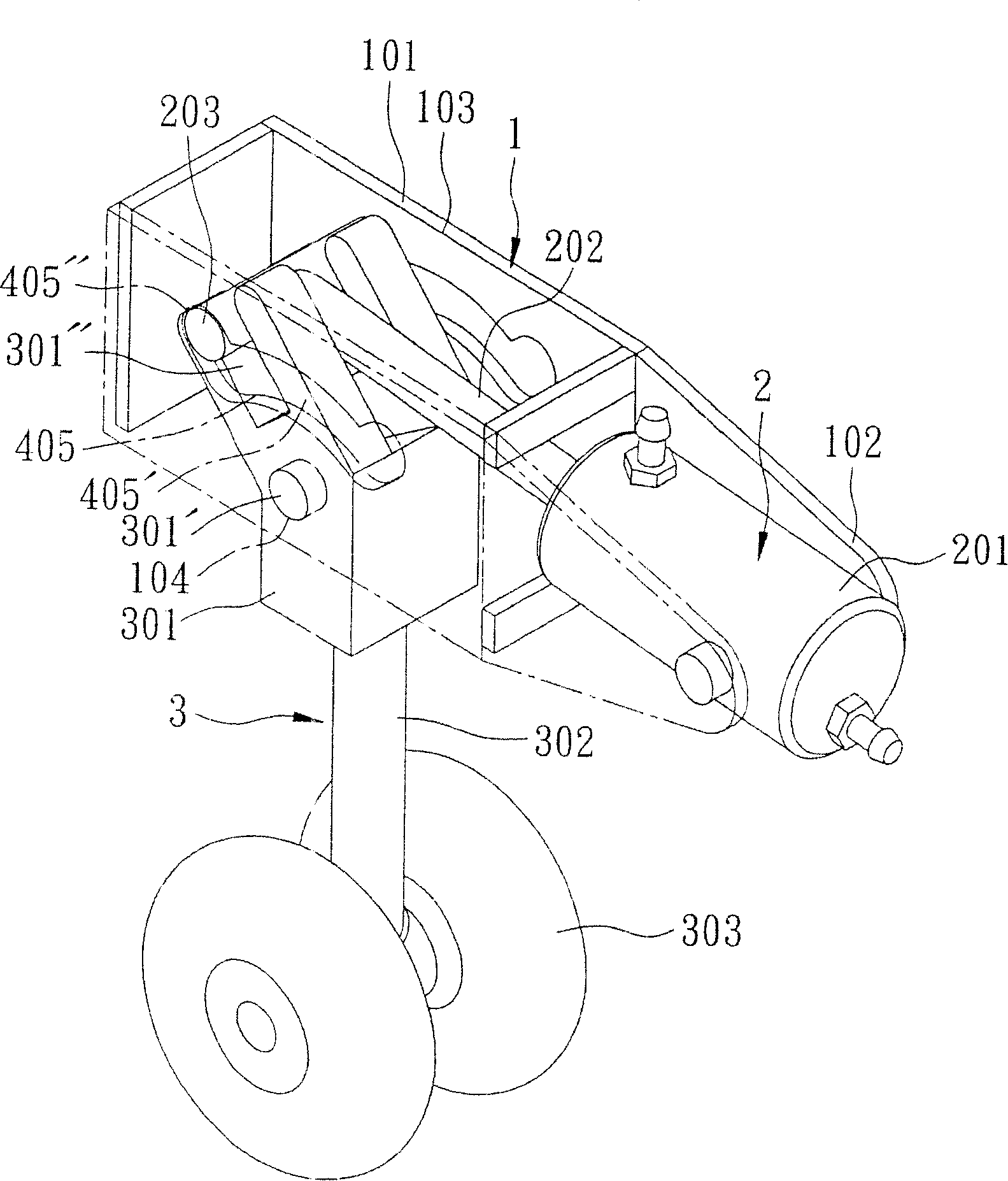 Wheel-receiving device of model airplane