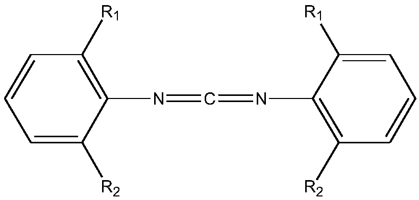 Preparation method and application of liquid carbodiimide compound