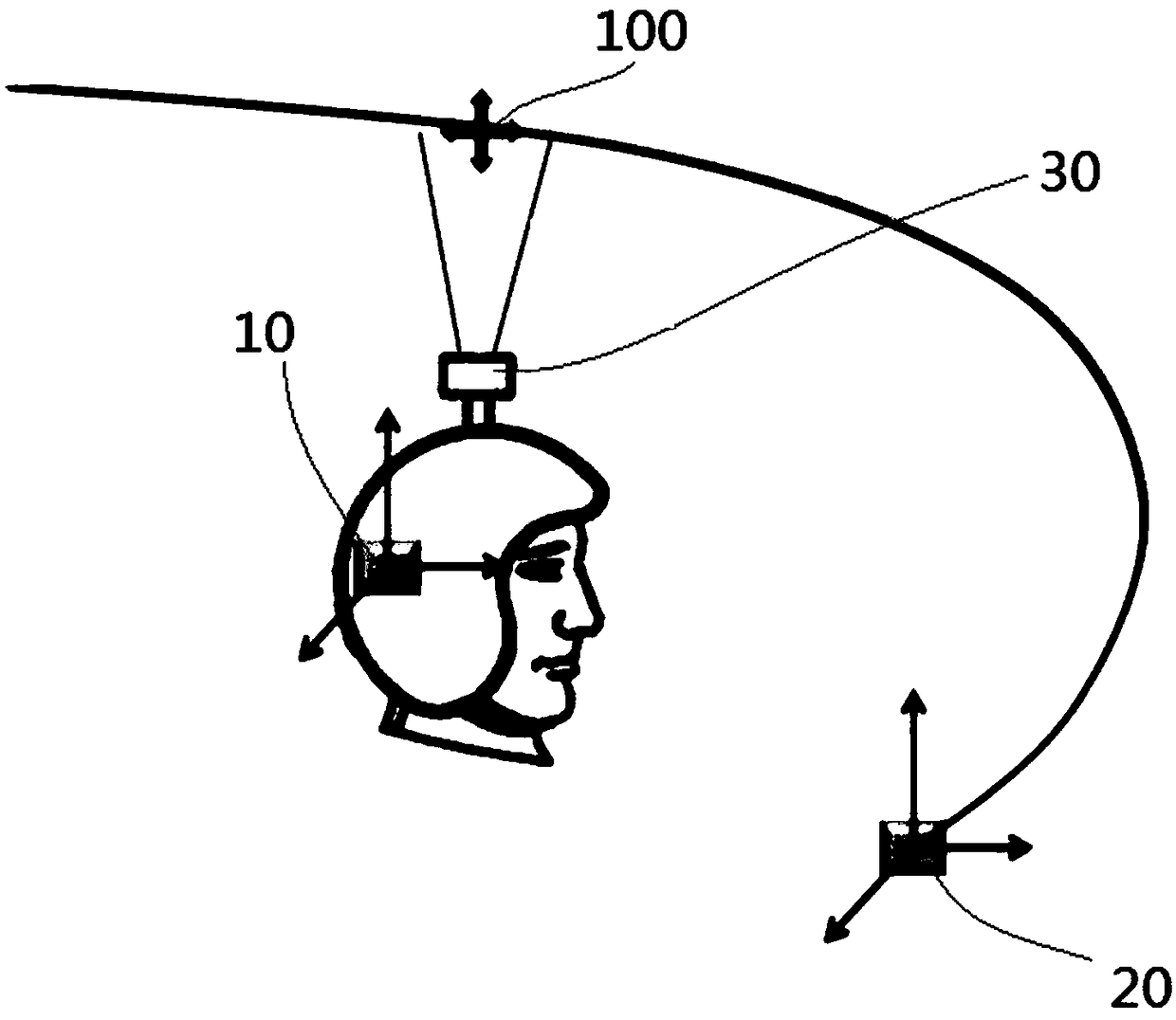 Helmet attitude measuring method, device and system