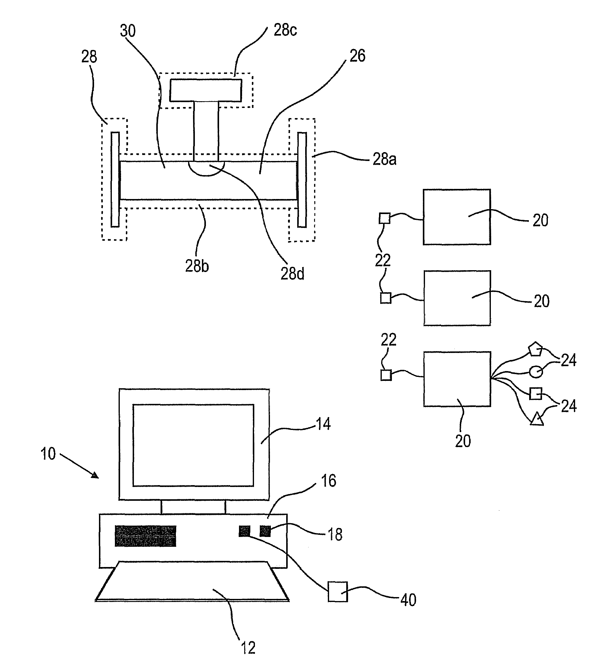 Device for the preparation execution and evaluation of a non-destructive analysis