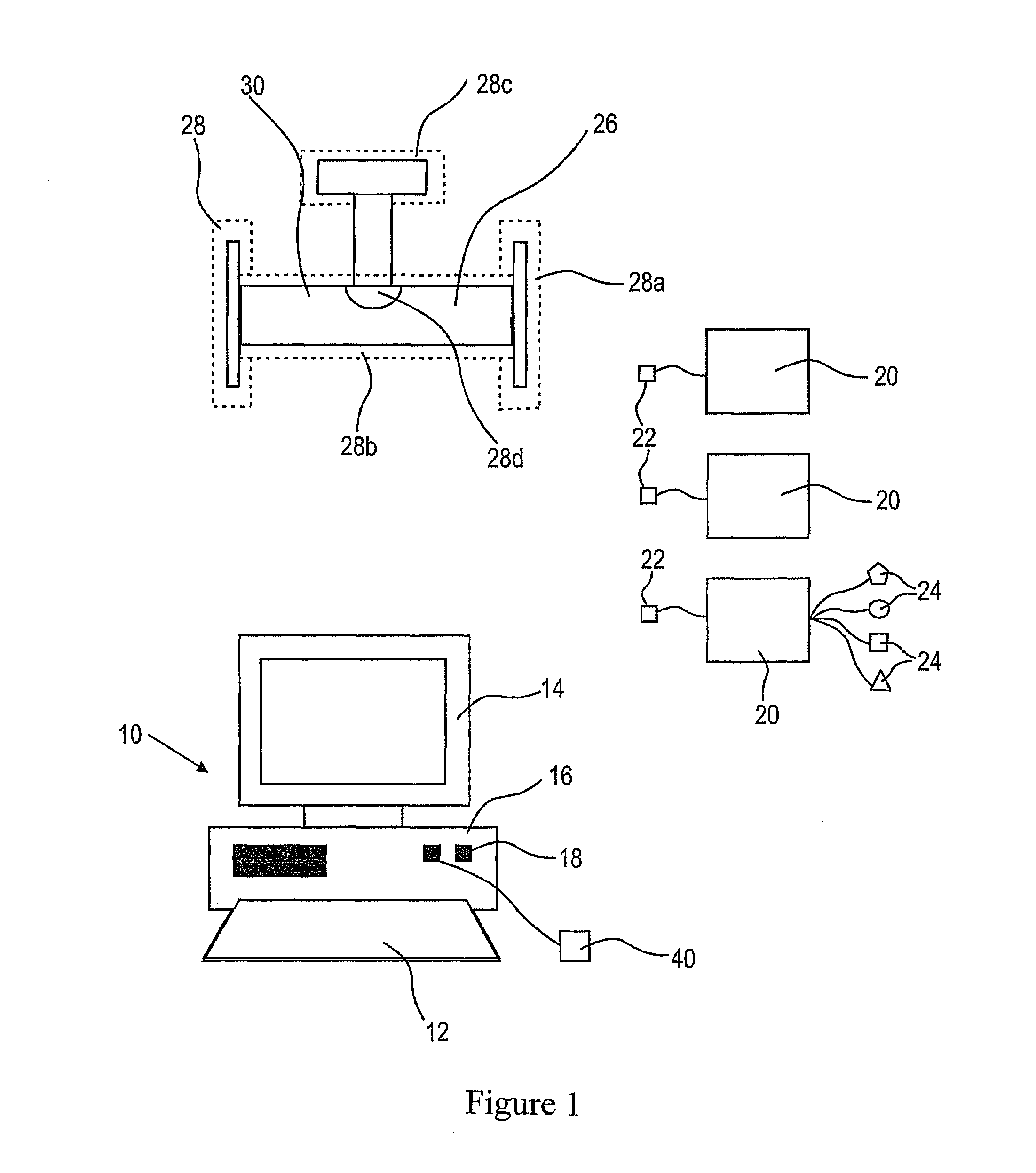 Device for the preparation execution and evaluation of a non-destructive analysis
