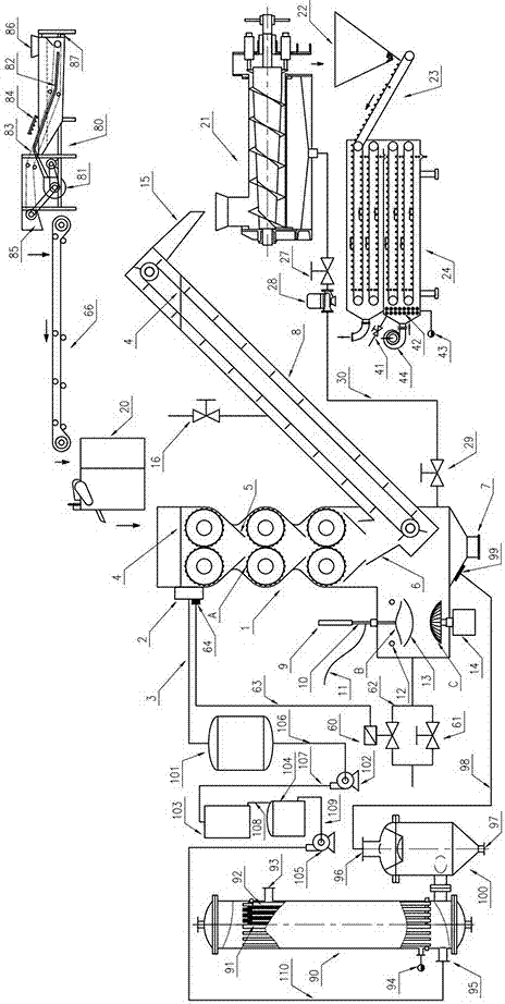 Licorice root extract extracting device with cleaning machine and drying machine