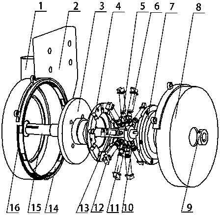 Dynamic and static shovel type high-speed precision seed discharging device suitable for subsphaeroidal seeds