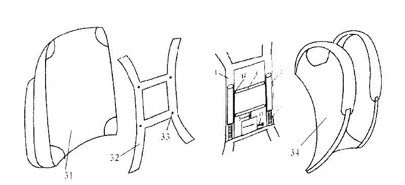 Hanging movement type power generation assembly and backpack comprising same