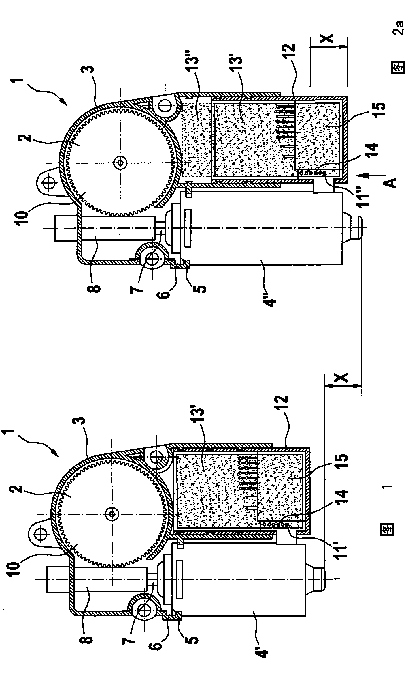 Motor/transmission unit and modular system