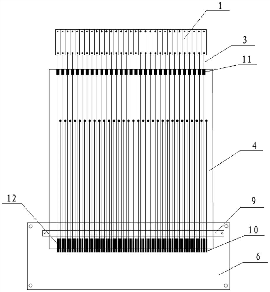 Signal leading-out method and system of multi-channel high-frequency receiving transducer array