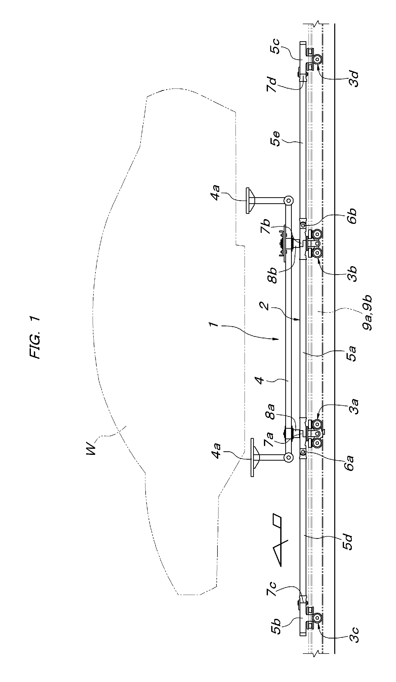 Traveling Route Structure Of Conveying Traveling Body