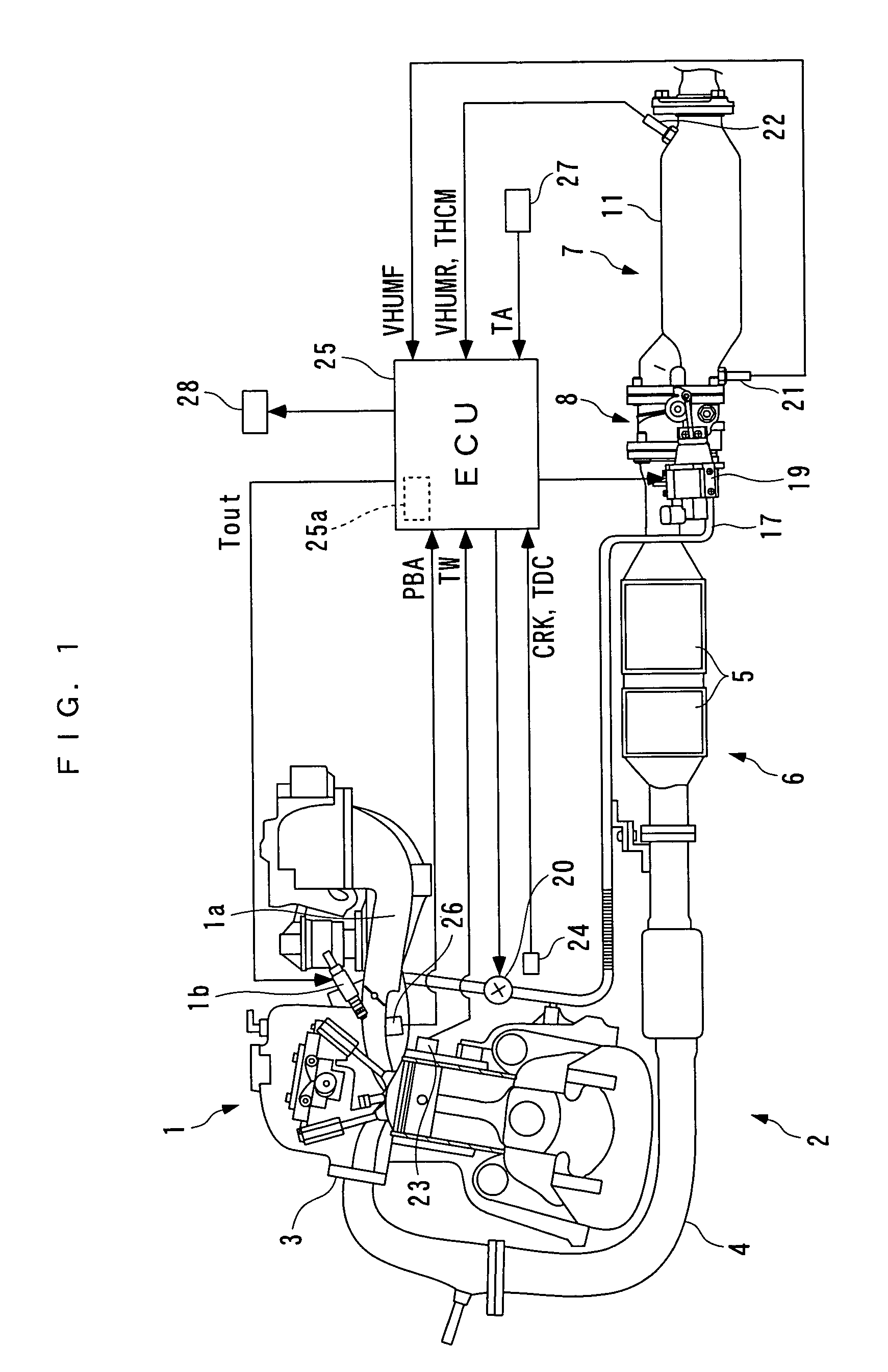 Hydrocarbon adsorbent state determining apparatus