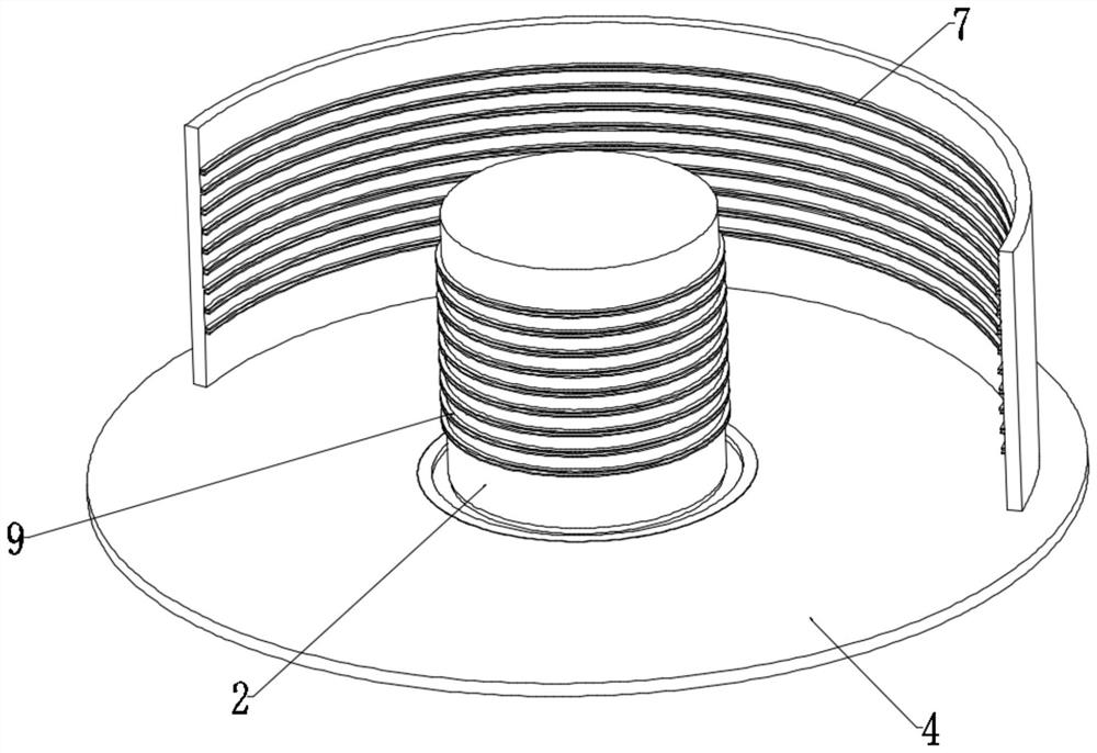 A prefabricated spiral staircase installation structure