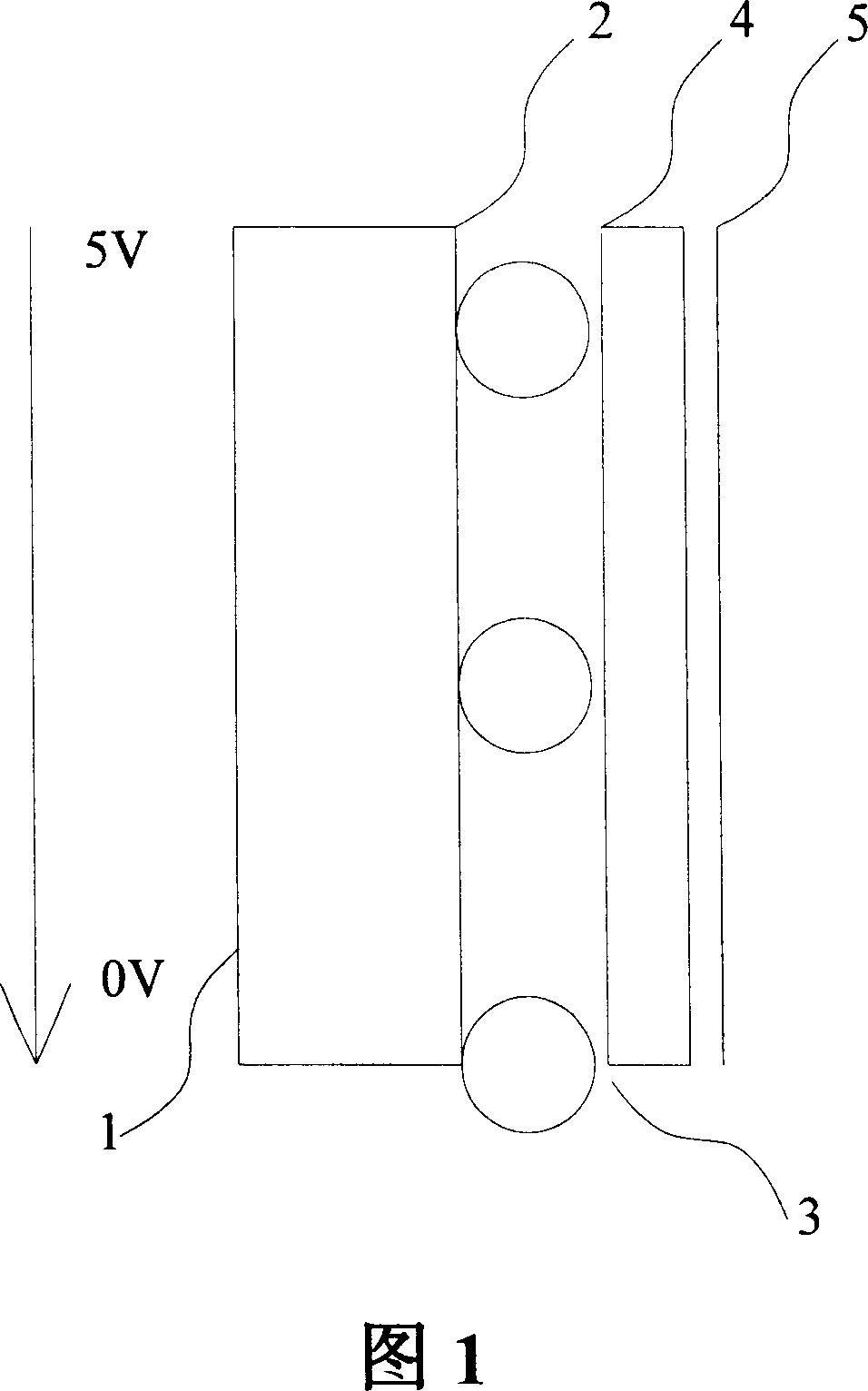 Non-contact type touch screen and method for realizing mobile communication terminal by same