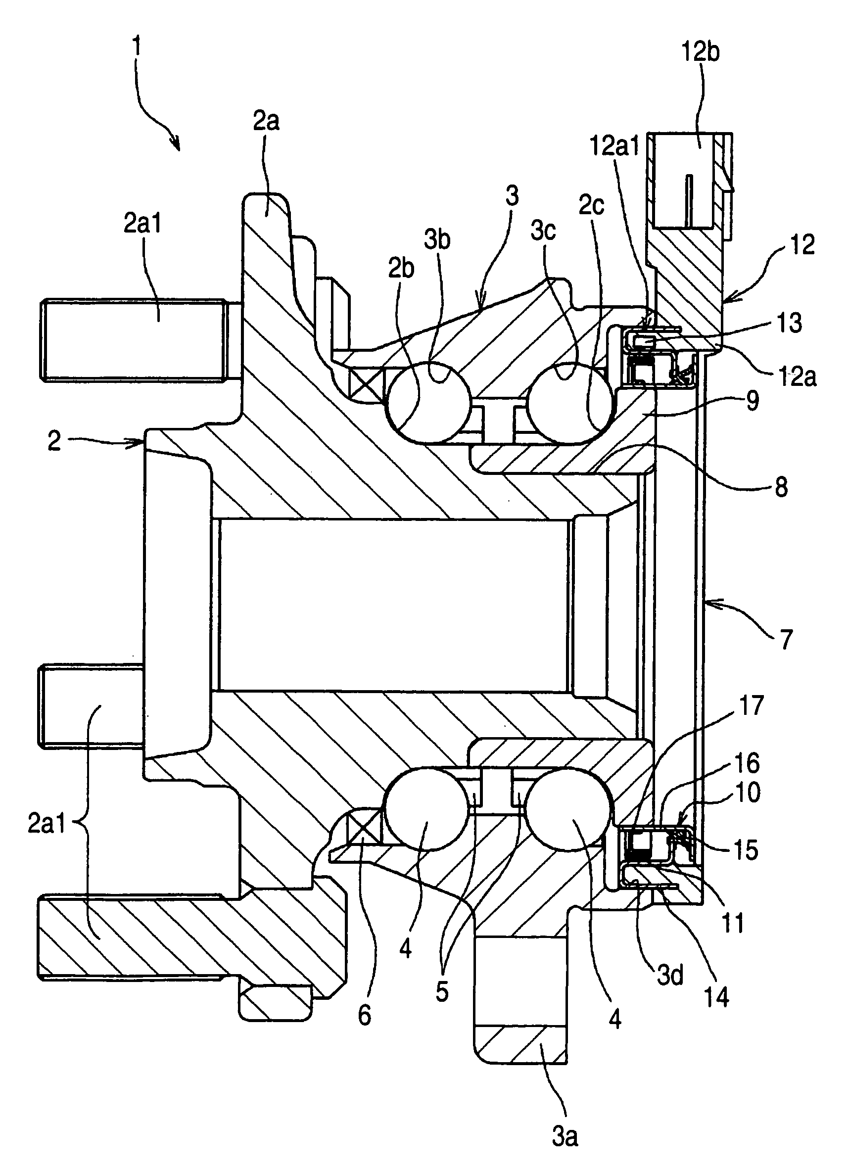 Magnetized pulsar ring, and rolling bearing device with sensor using the same