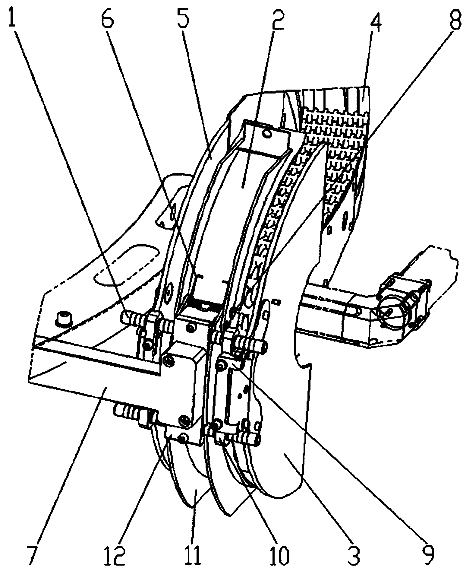 Flexible steering device for conveying rod-shaped materials