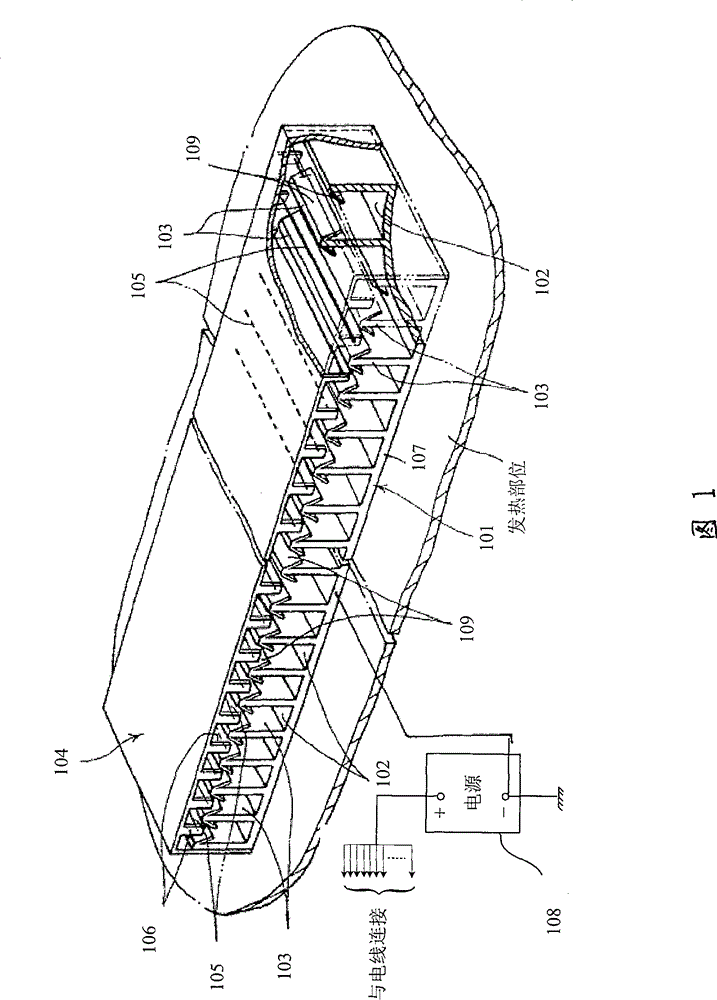 Ionic wind radiating device