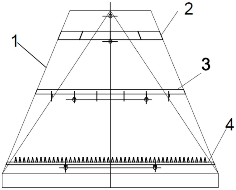 Uniform distribution flow guide system of SCR denitration reaction tower