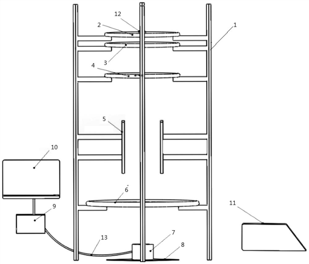 A measuring system and method for measuring the electric charge of sand grains