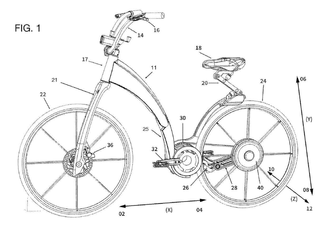 Vertically folding bicycle with locking mechanism