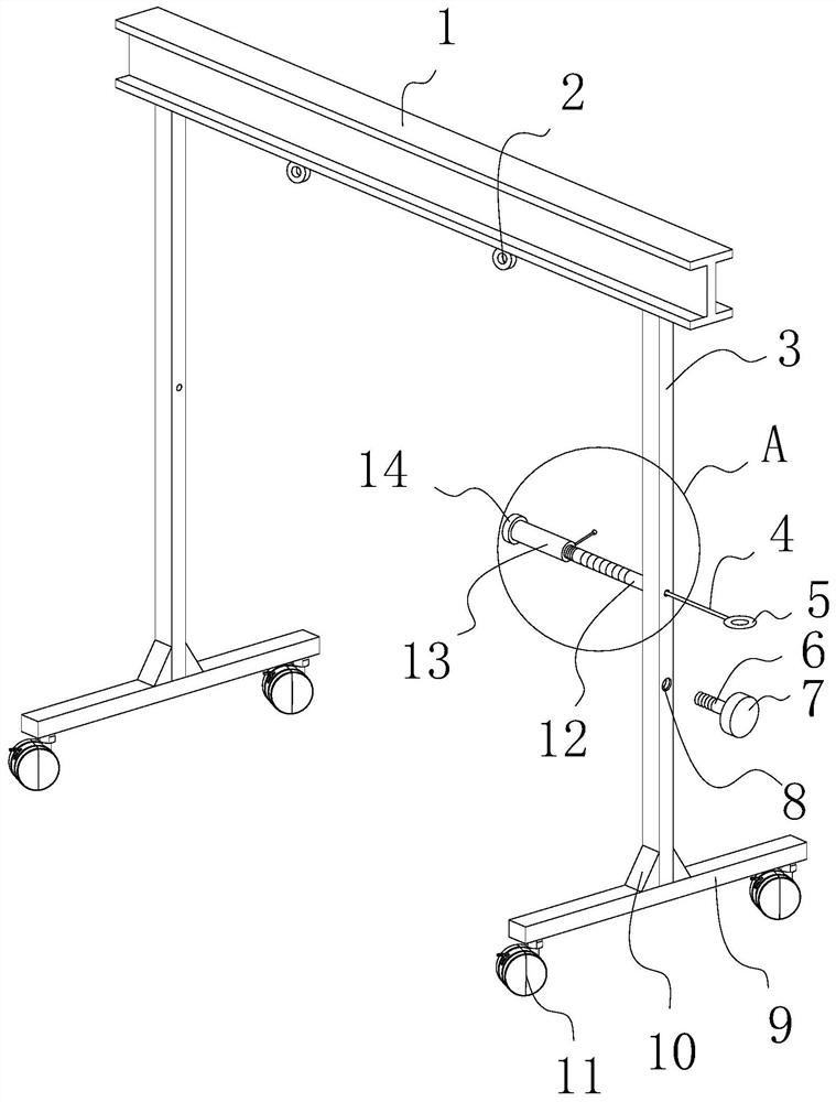 Spacing-adjustable electrical cabinet lifting frame
