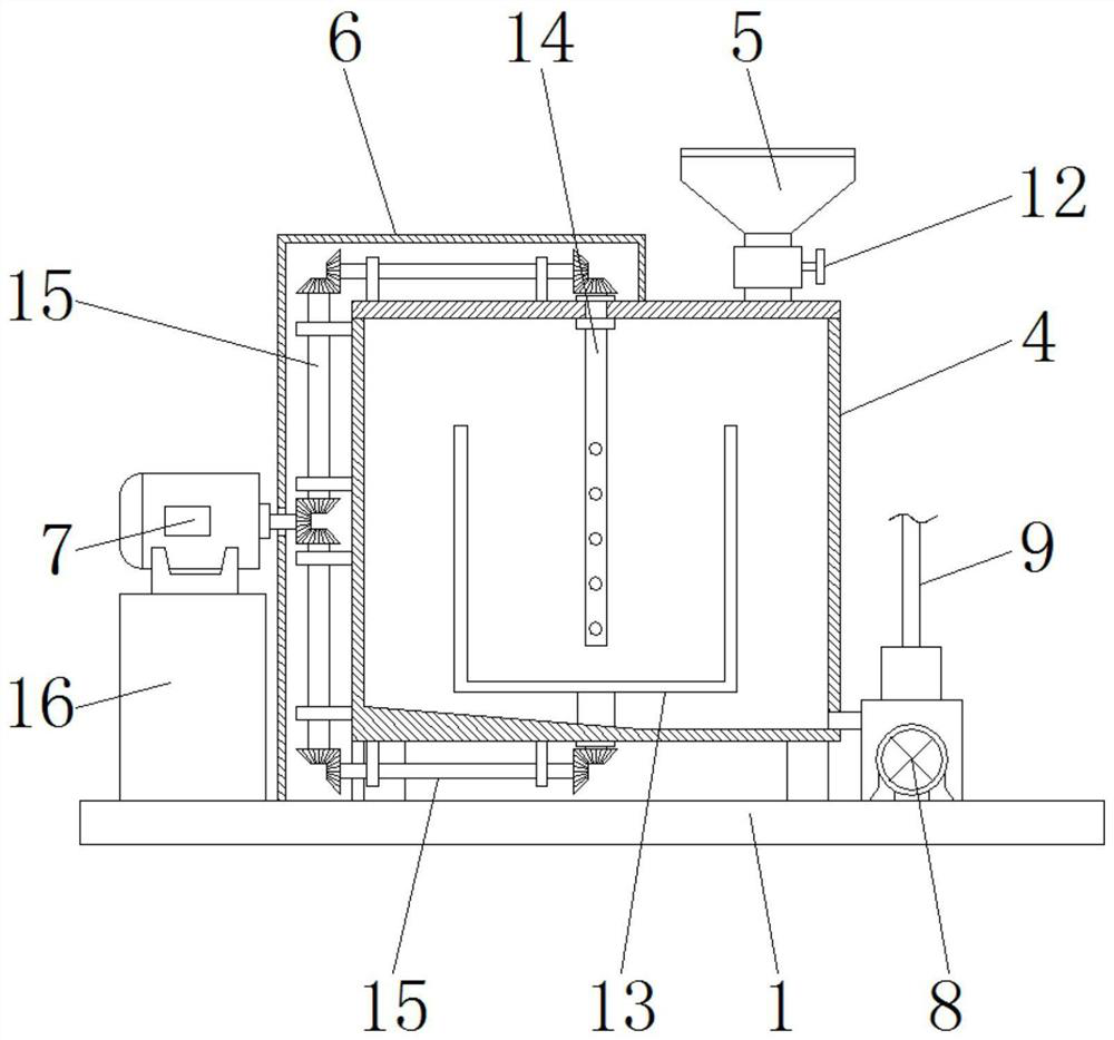 Pesticide mixing and spraying device for peach planting