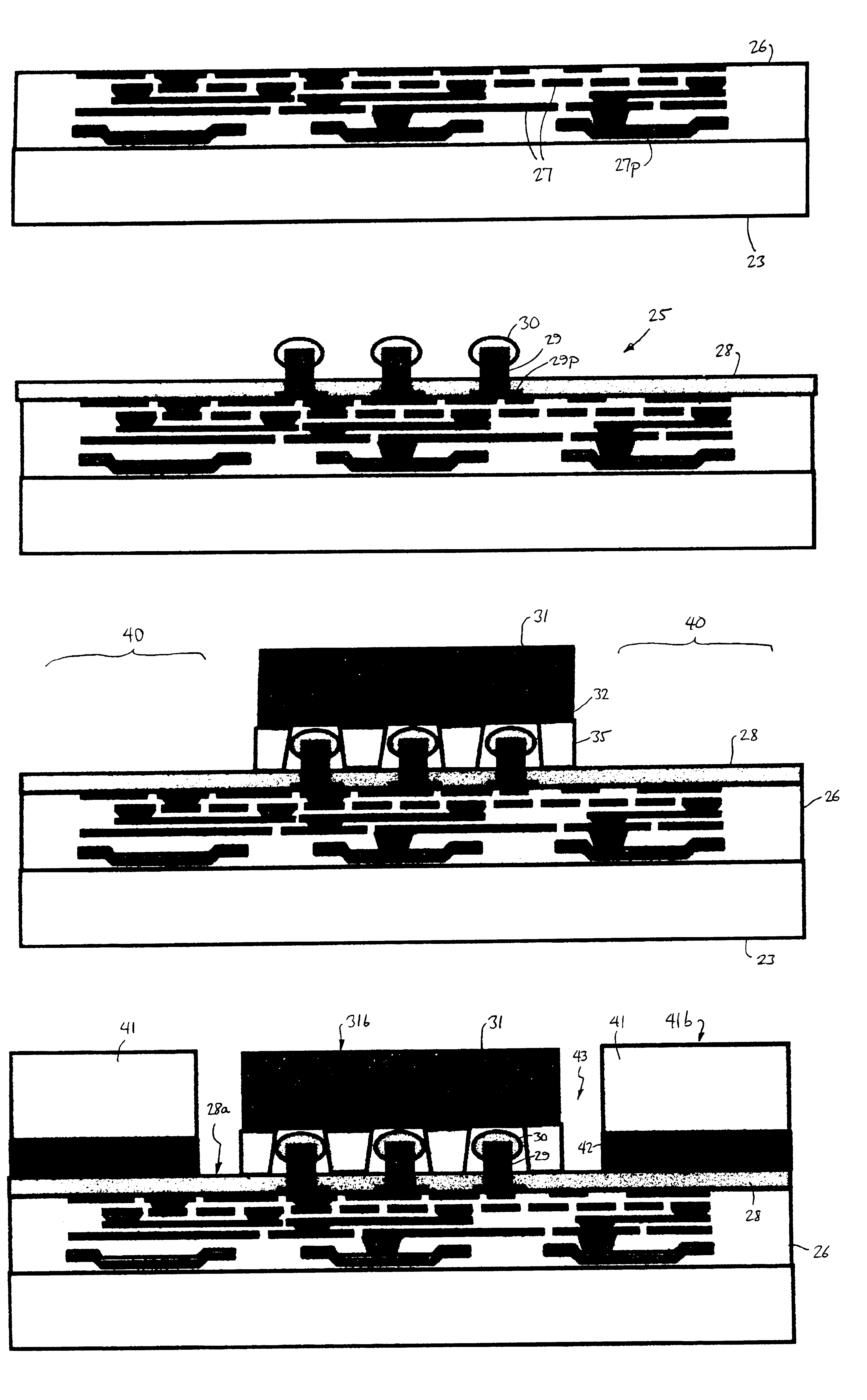 Method of fabricating integrated electronic chip with an interconnect device