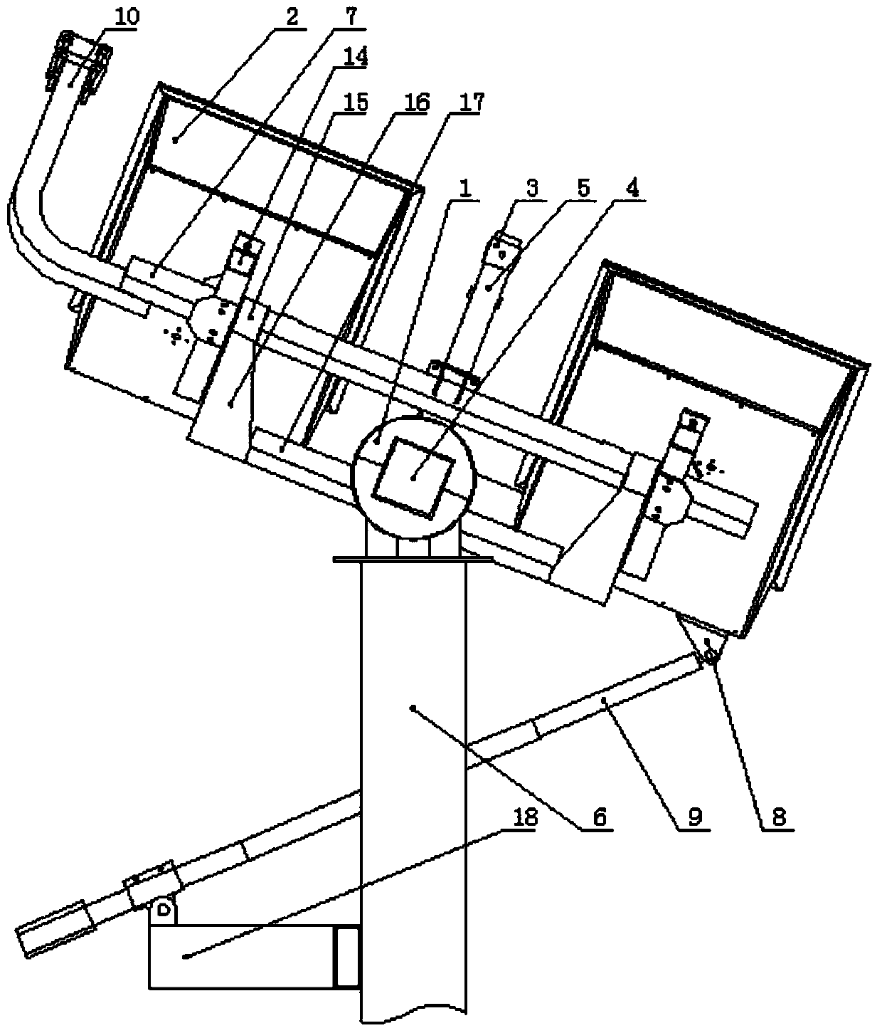 Roof type solar power generation array tracking system