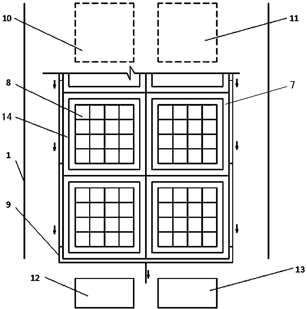 Hanging basket straw biogas fermentation system