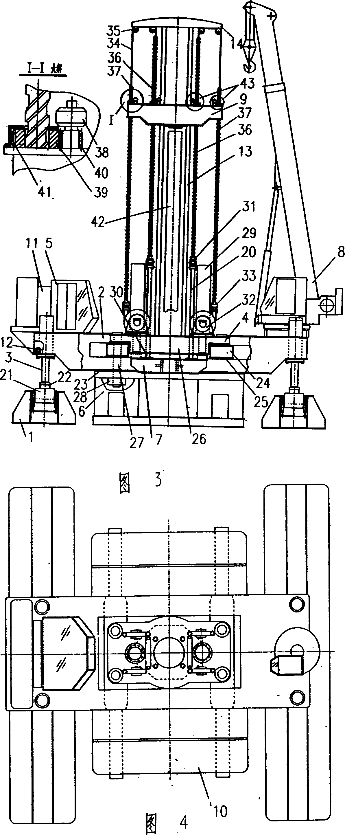 Tandem type pile pressing machine and construction process thereof