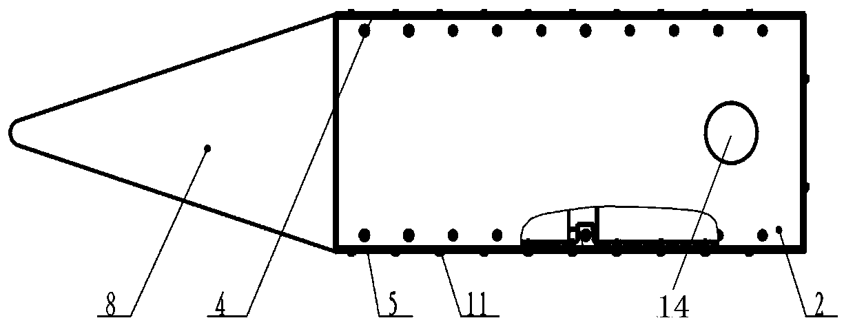 Fixing tool suitable for air rudder jet wind tunnel test