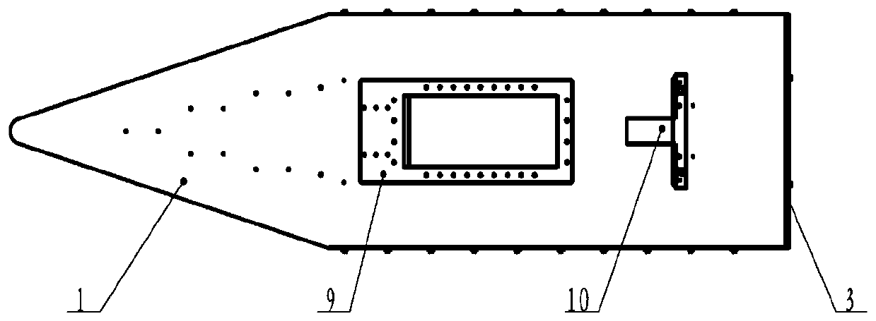 Fixing tool suitable for air rudder jet wind tunnel test