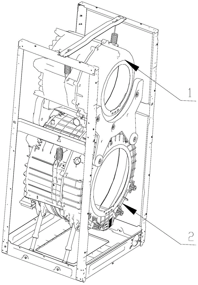 Draining control method for multi-drum washing machine