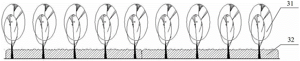 A boulevard suitable for urban parallel street canyons