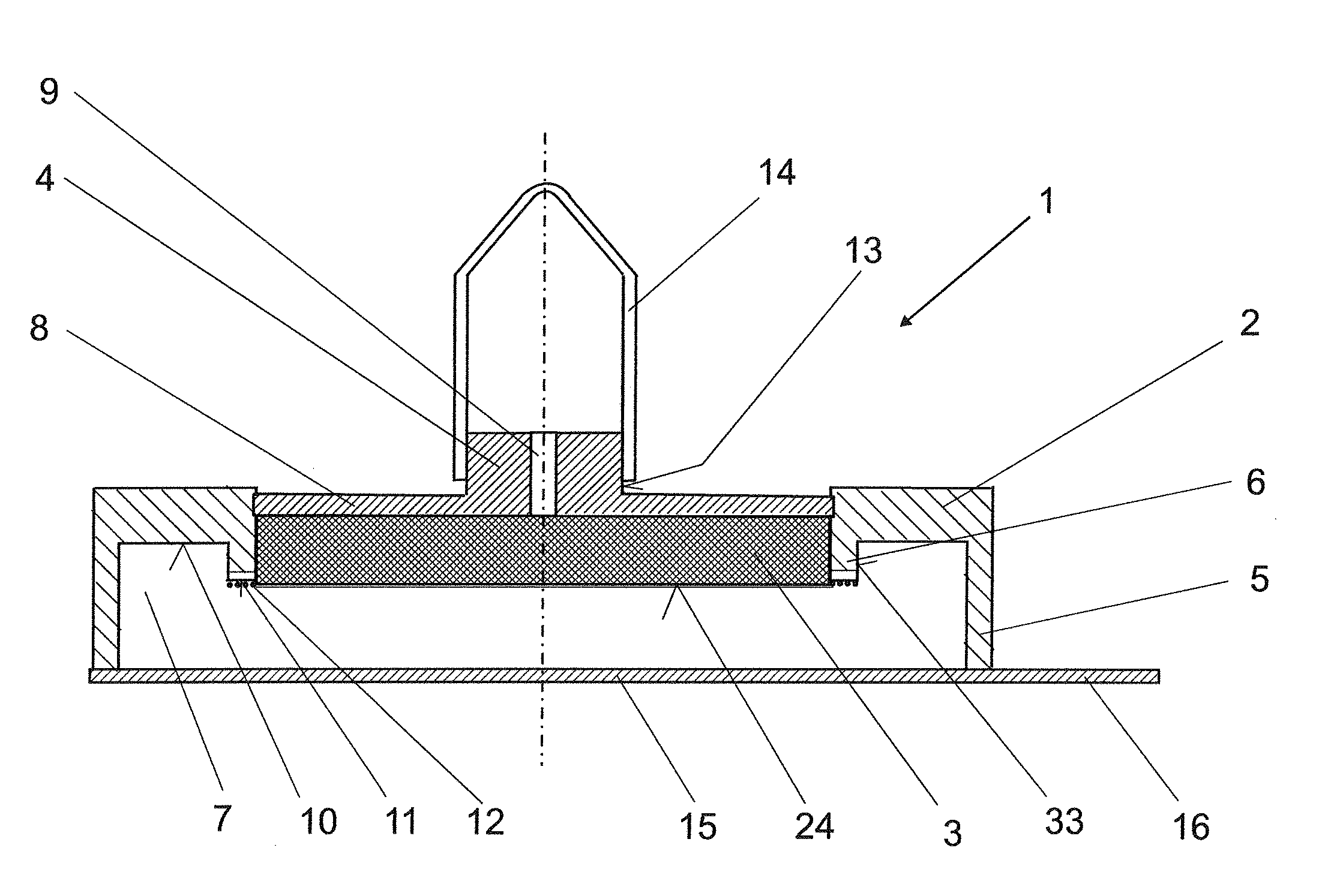 Device and method for treating a filtration medium