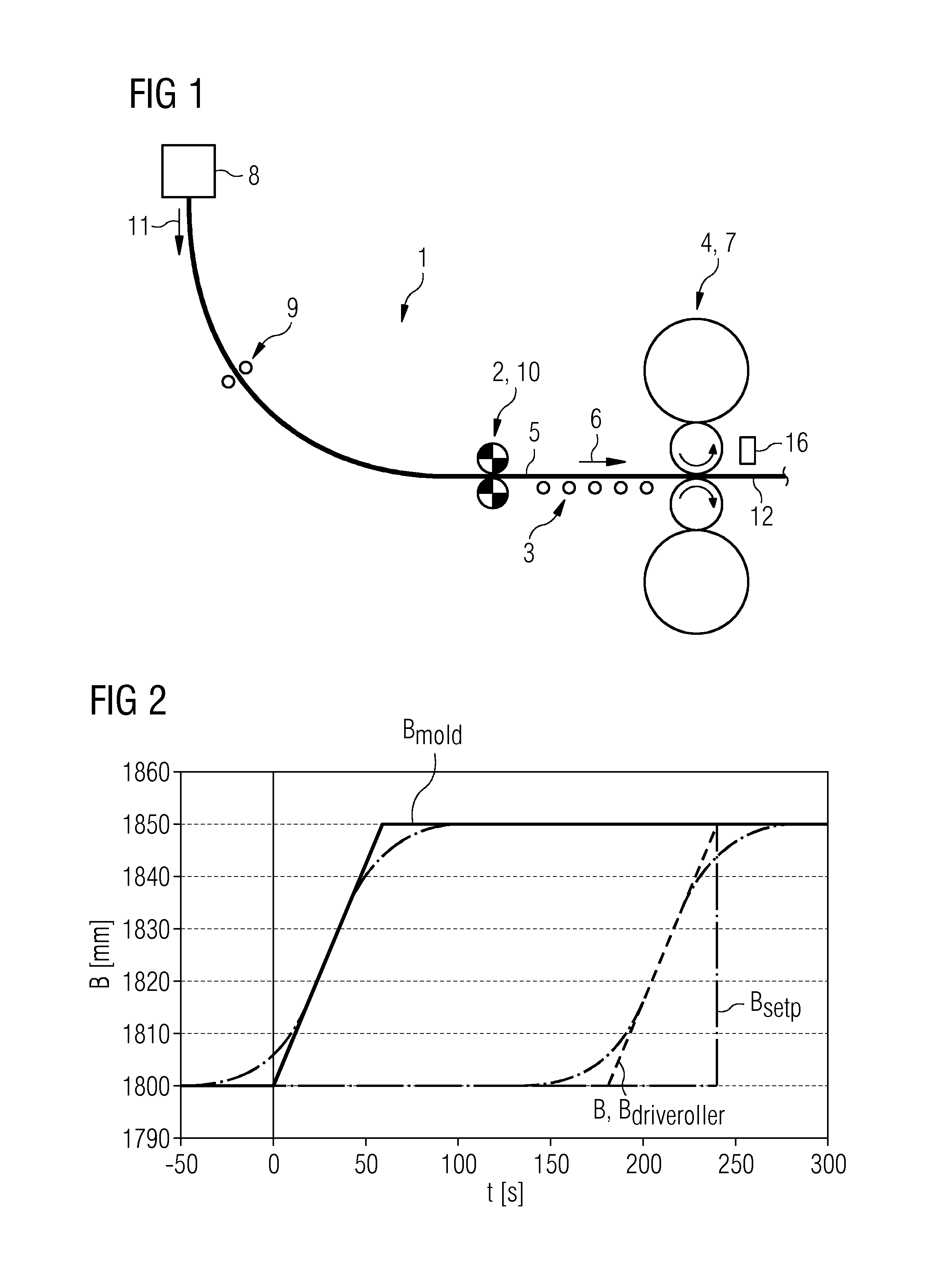 Width-altering system for strip-shaped rolled material