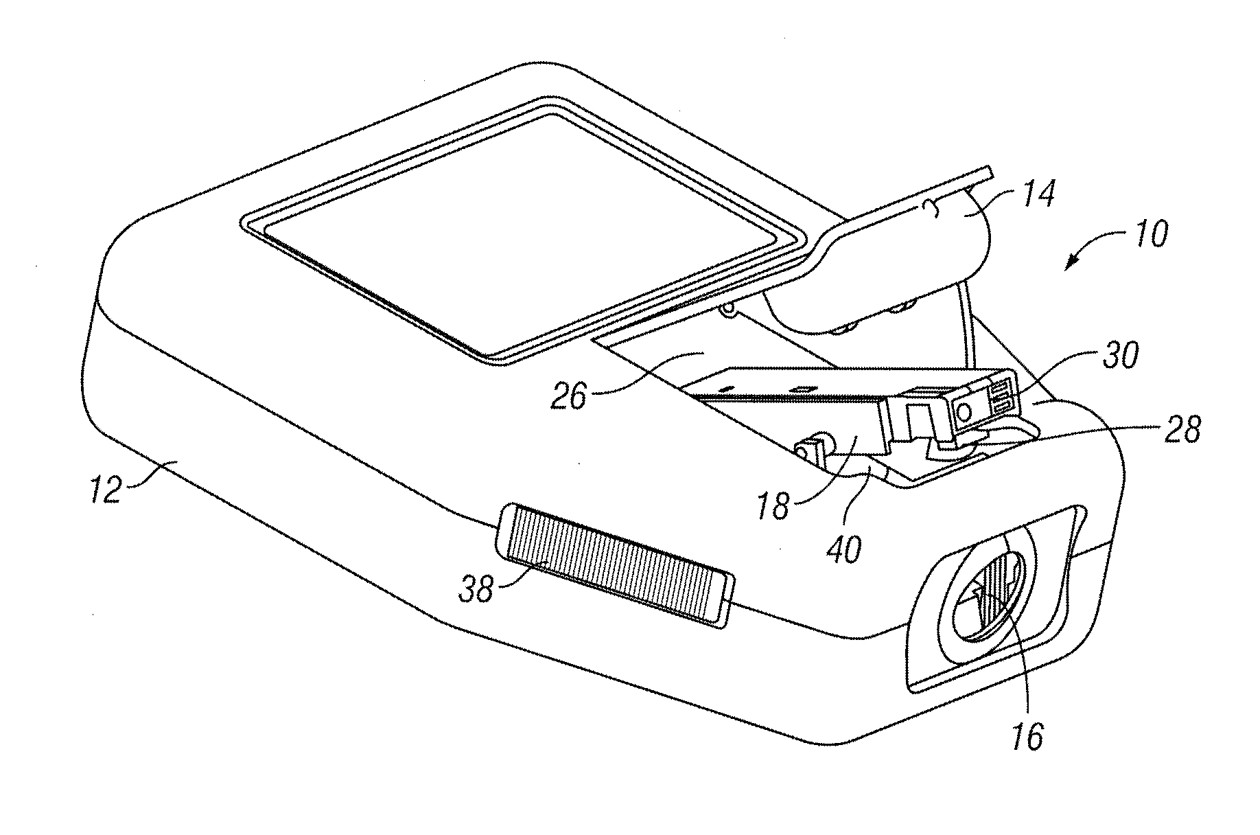 Analyte measurement device with a single shot actuator