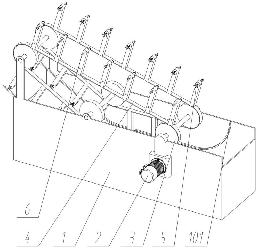 Foam model coating dip-dyeing device for lost foam processing